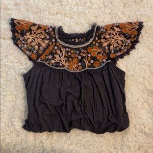 Free people embroidered shirt size Small